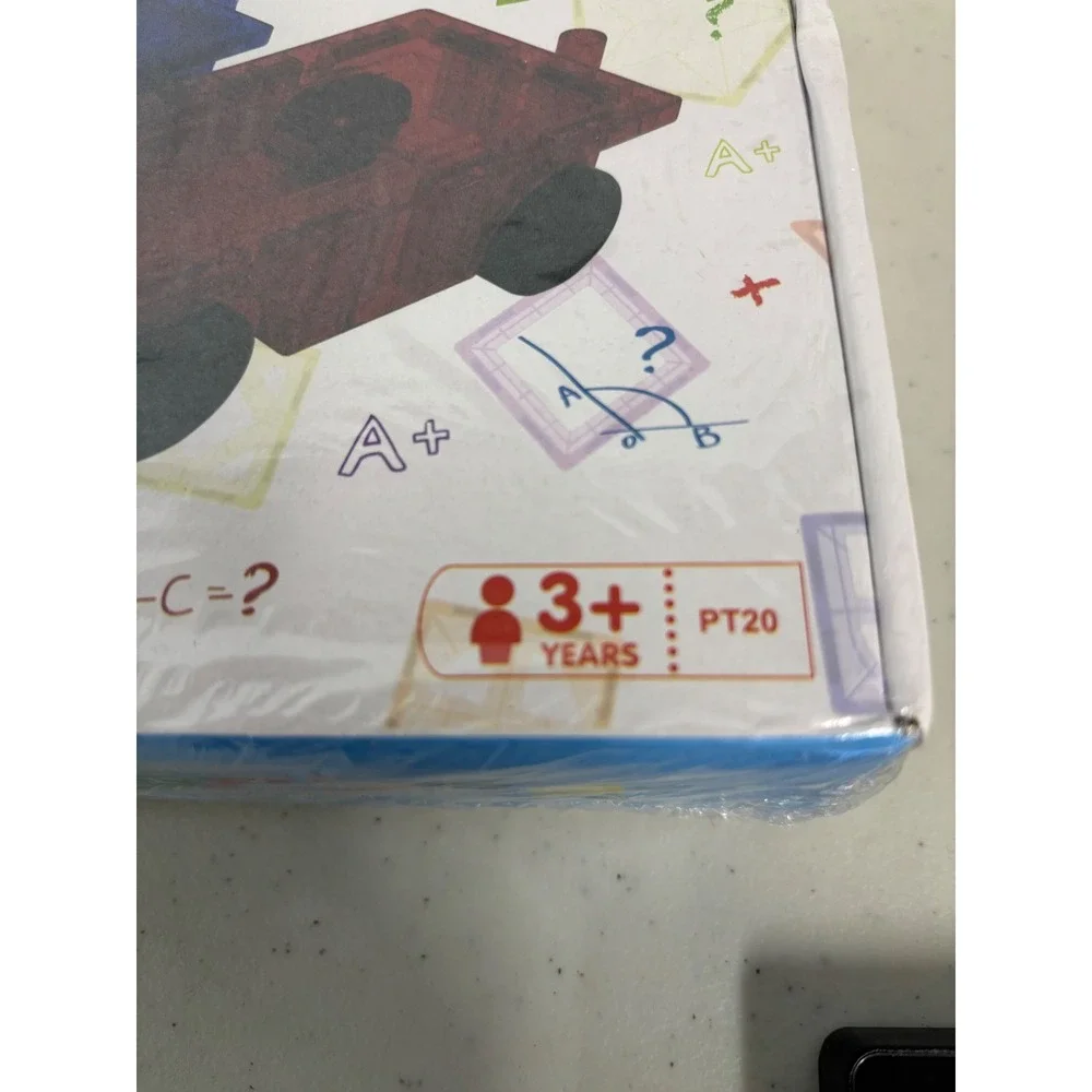PicassoTiles 2-Piece Magnetic Car Truck Set PT20 Blue Red Building Toy New‎